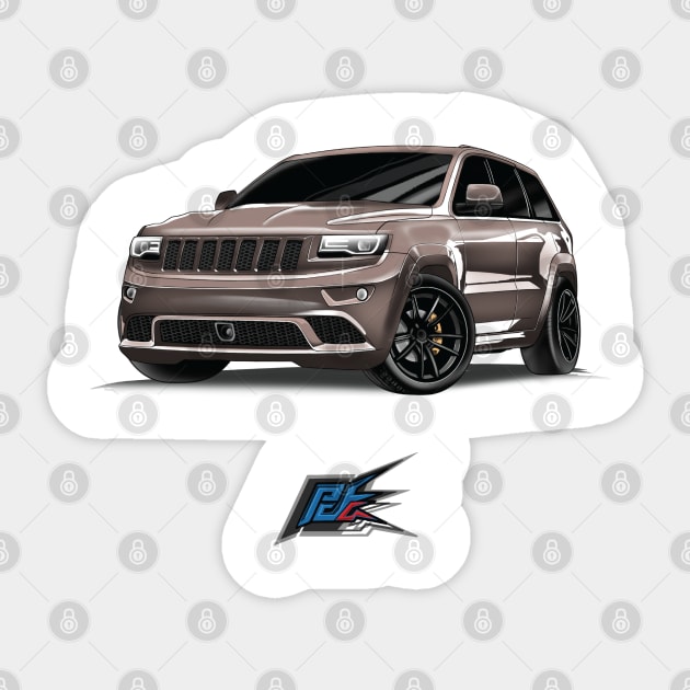 jeep cherokee srt8 bronze Sticker by naquash